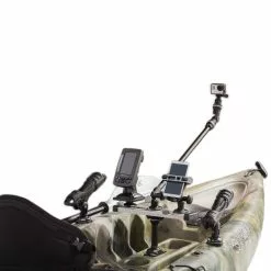 Railblaza Rod Holder II Black -Fishing Rods Shop Assassin GT kayak front close up fishfinder 1