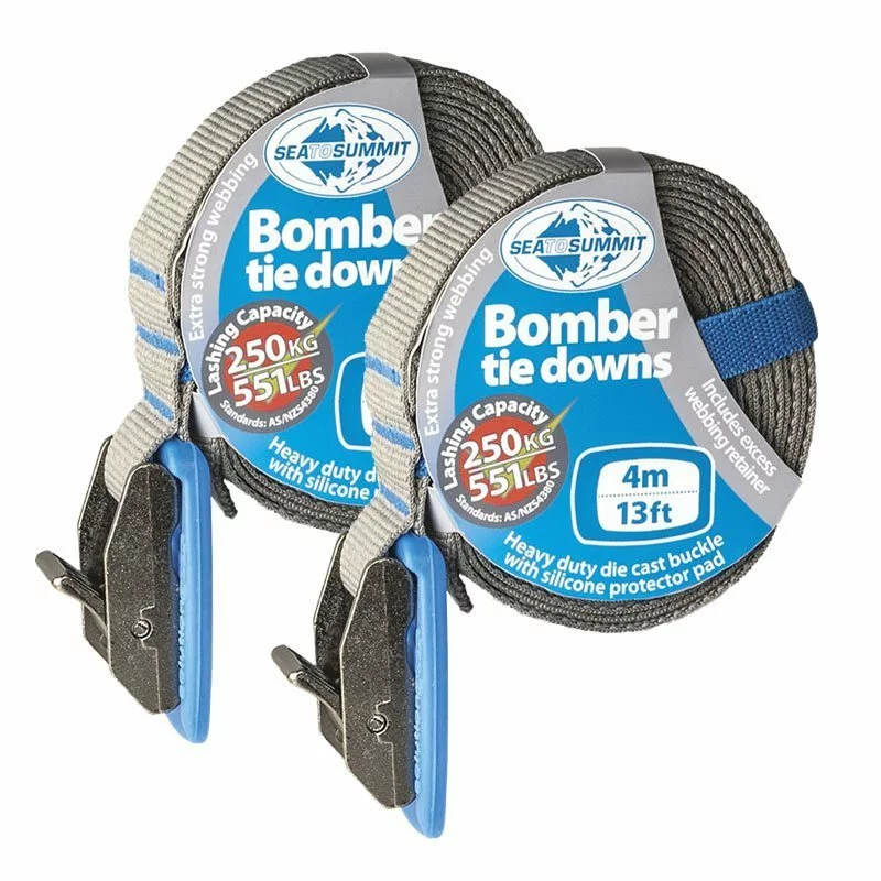 Sea To Summit Bomber Tie Down Straps Pair 4m 1 Sea To Summit Bomber Tie Down Straps Pair 4m