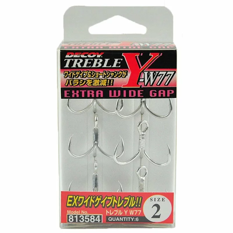 Decoy YW-77 Extra Wide Gap Treble Hooks 3 Decoy YW-77 Extra Wide Gap Treble Hooks - Image 3