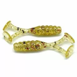 Shanleys Creations Double Paddletail Grub 2″ -Fishing Rods Shop Shanleys 2inch Double Paddletail Gympie Gold 1200x1200 1